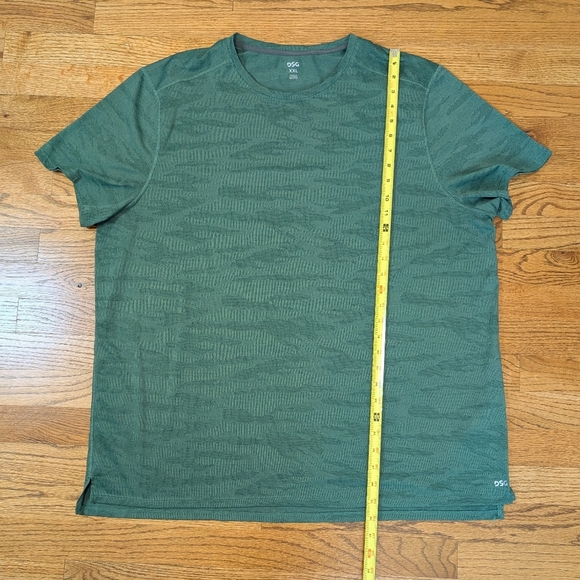 DSG Men's Athletic T-Shirt Green Performance Short Sleeve Active Top Size XXL - Picture 4 of 5